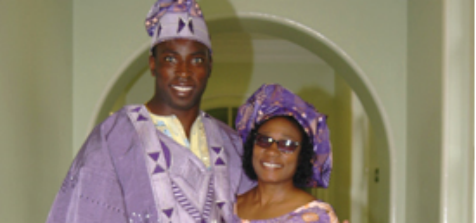 Ayoola Erinle and his mum Titi